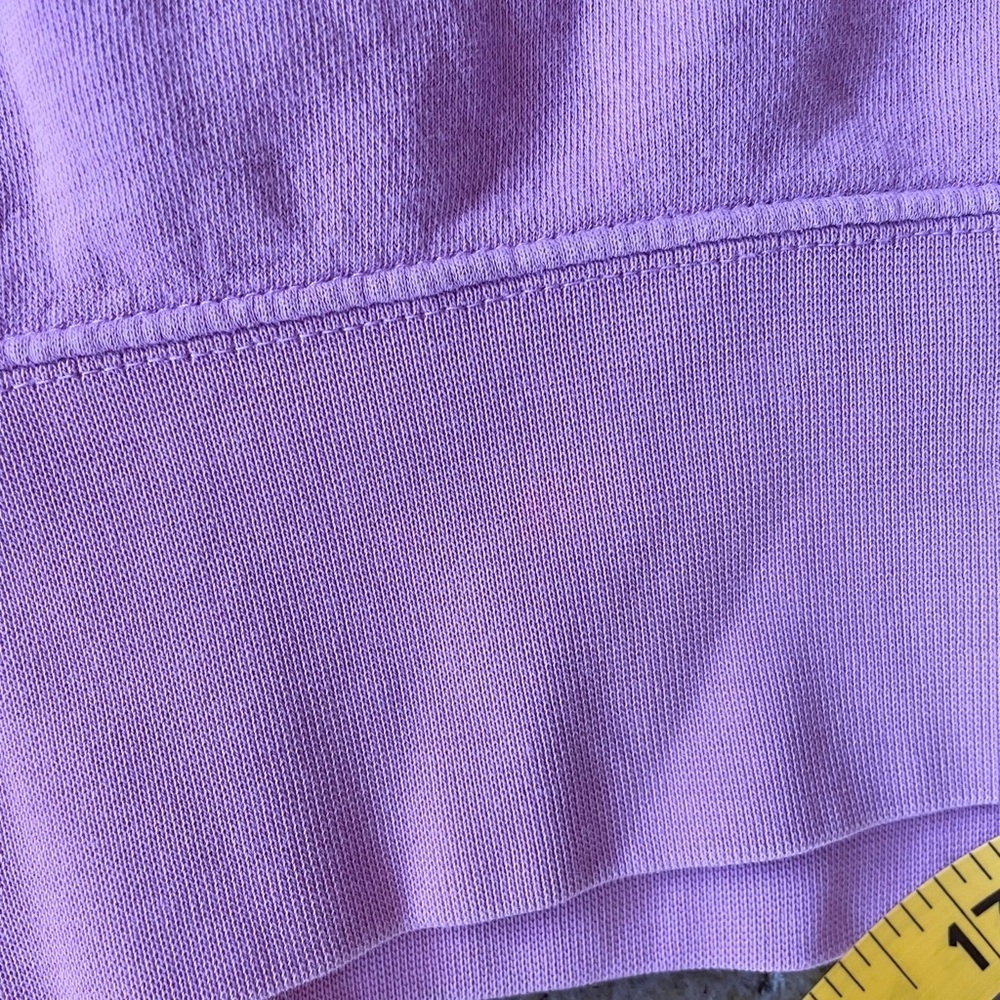 Nike Sportswear Cropped Fleece Oversized Crew-Neck Pastel Lilac Sweatshirt Sz SM - Picture 4 of 9